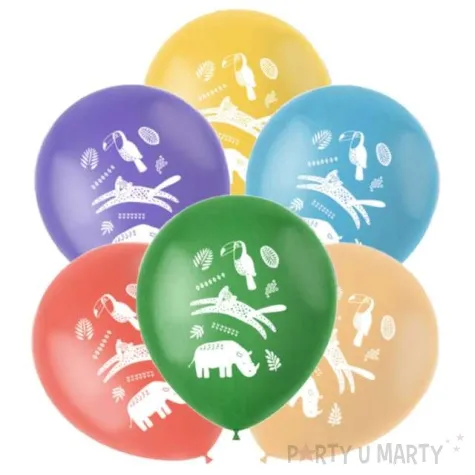 balony dzikie zwierzeta mix folat 13 6 szt