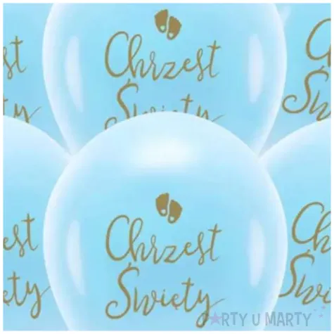 balony eco chrzest swiety stopki jasnoniebieski partydeco 13 6 szt