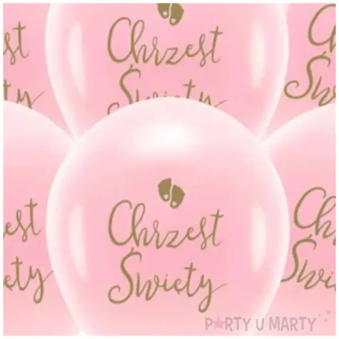 balony eco chrzest swiety stopki jasnorozowy partydeco 13 6 szt
