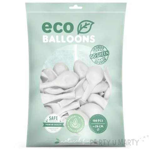 balony ekologiczne biale partydeco 10 100 szt