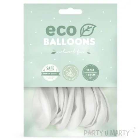 balony ekologiczne biale partydeco 12 10 szt