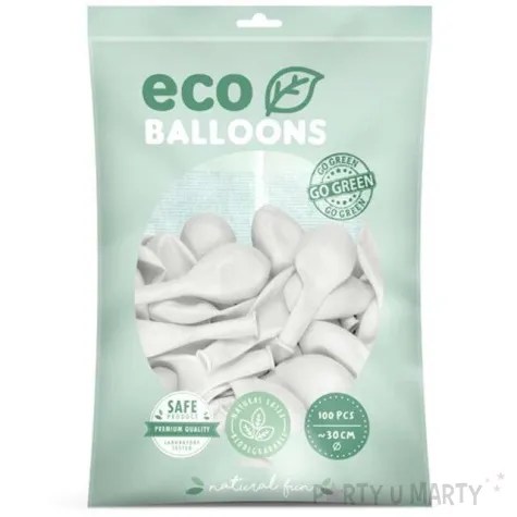 balony ekologiczne biale partydeco 12 100 szt