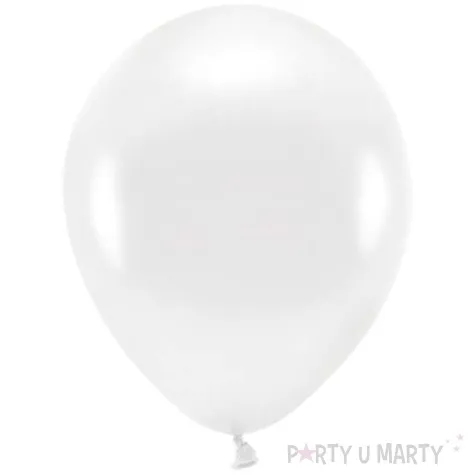 balony ekologiczne bialy metalik partydeco 10 100 szt
