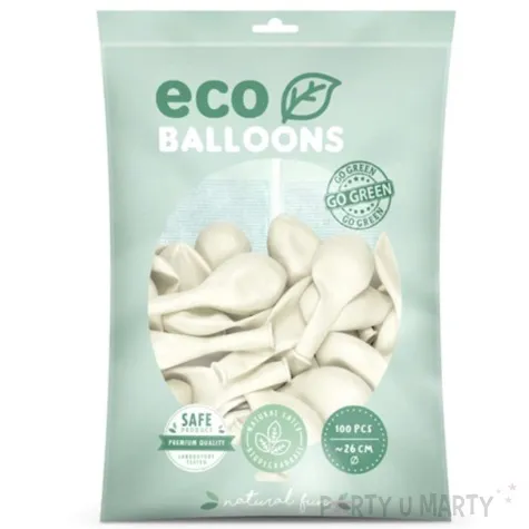 balony ekologiczne bialy metalik partydeco 10 100 szt