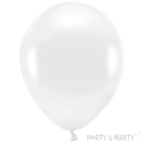 balony ekologiczne bialy metalik partydeco 12 10 szt