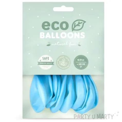 balony ekologiczne blekitne partydeco 10 10 szt