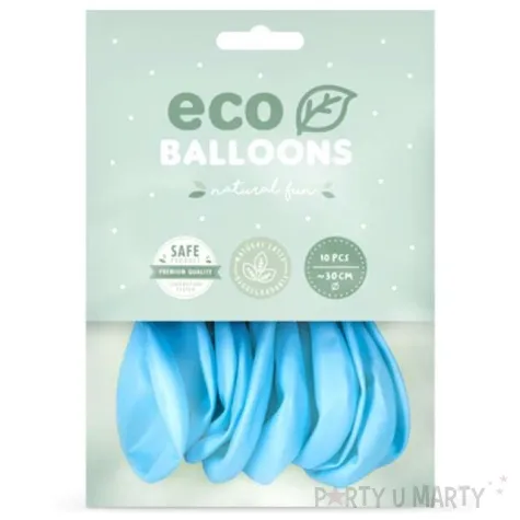 balony ekologiczne blekitne partydeco 12 10 szt