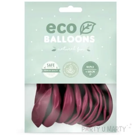 balony ekologiczne bordo partydeco 10 10 szt