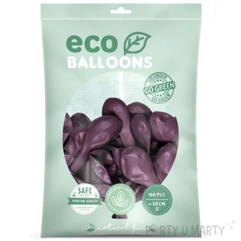 balony ekologiczne bordowe metaliczne partydeco 12 100 szt