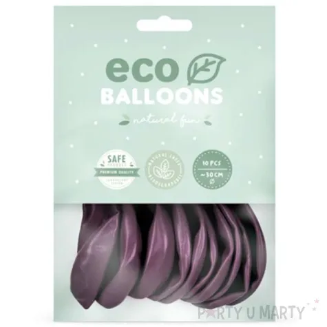 balony ekologiczne bordowy metalik partydeco 12 10 szt