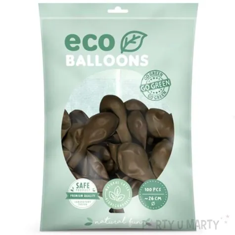 balony ekologiczne brazowe partydeco 10 100 szt