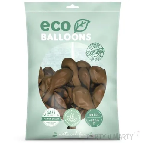balony ekologiczne brazowe partydeco 10 100 szt