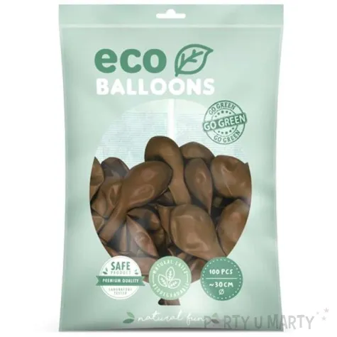balony ekologiczne brazowe partydeco 12 100 szt