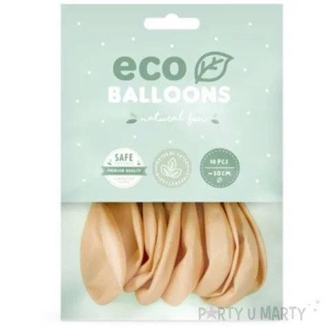 balony ekologiczne brzoskwiniowe jasne partydeco 10 10 szt