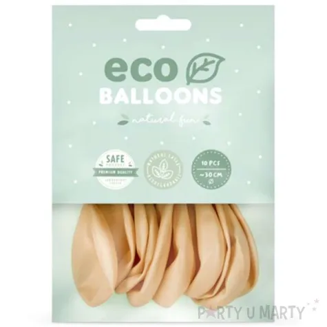 balony ekologiczne brzoskwiniowe jasne partydeco 12 10 szt