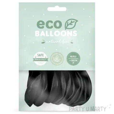 balony ekologiczne czarne partydeco 12 10 szt