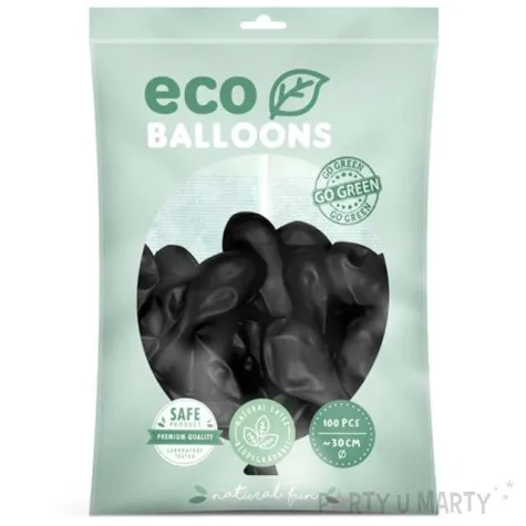 balony ekologiczne czarne partydeco 12 100 szt