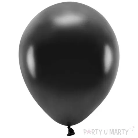 balony ekologiczne czarny metalik partydeco 10 10 szt