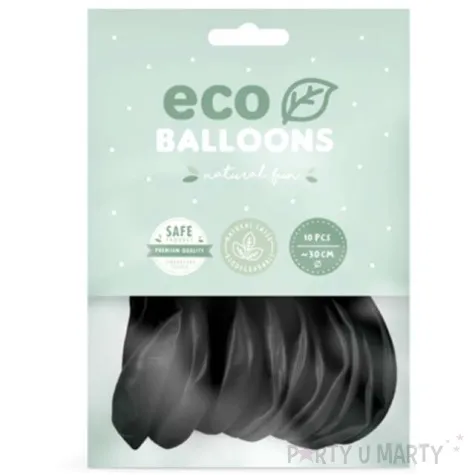 balony ekologiczne czarny partydeco 10 10 szt