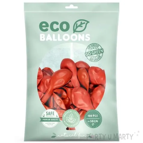 balony ekologiczne czerwone partydeco 12 100 szt