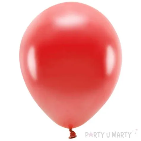 balony ekologiczne czerwony metalik partydeco 10 10 szt