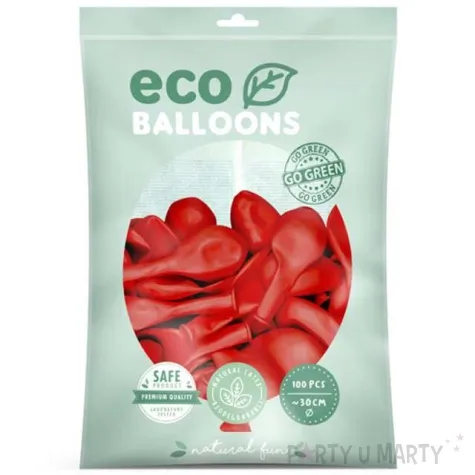 balony ekologiczne czerwony partydeco 12 100 szt