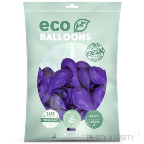 balony ekologiczne fioletowe partydeco 10 100 szt
