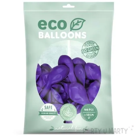 balony ekologiczne fioletowe partydeco 12 100 szt