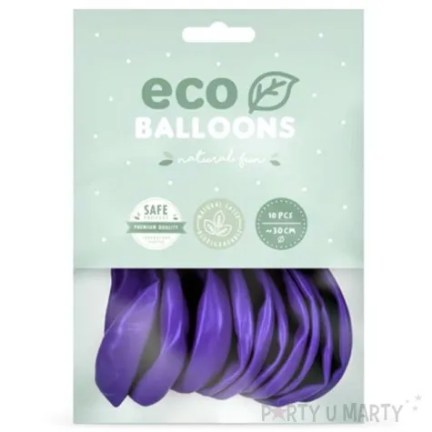 balony ekologiczne fioletowy metalik partydeco 12 10 szt