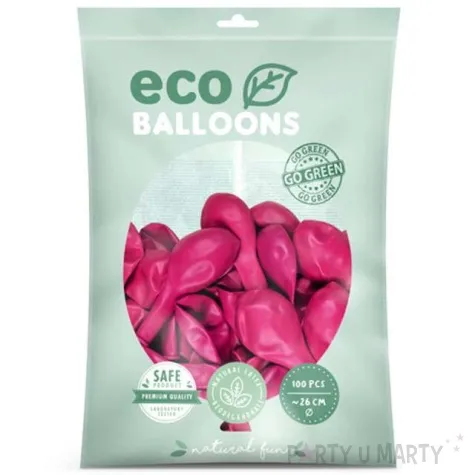 balony ekologiczne fuksja partydeco 10 100 szt
