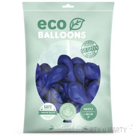 balony ekologiczne granatowe partydeco 10 100 szt