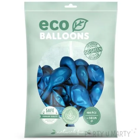 balony ekologiczne granatowy metalik partydeco 12 100 szt