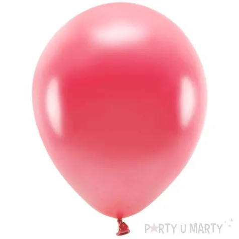 balony ekologiczne jasnoczerwony metalik partydeco 10 10 szt