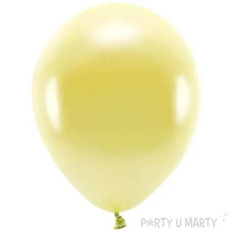 balony ekologiczne jasnozloty metalik partydeco 10 10 szt