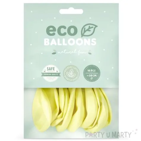 balony ekologiczne kremowe partydeco 12 10 szt