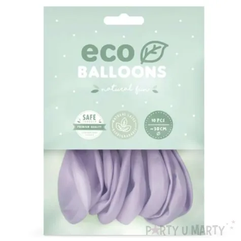 balony ekologiczne liliowe jasne partydeco 12 10 szt