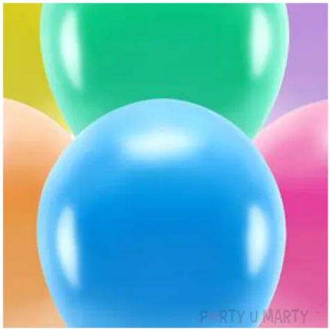 balony ekologiczne metalik mix partydeco 12 100 szt