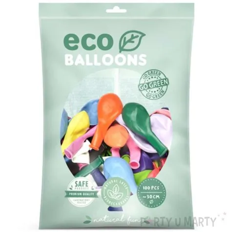 balony ekologiczne metalik mix partydeco 12 100 szt