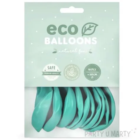 balony ekologiczne mietowe ciemne partydeco 10 10 szt
