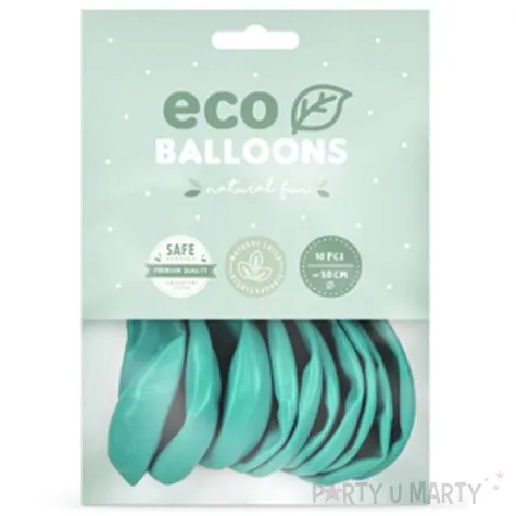 balony ekologiczne mietowe ciemne partydeco 12 10 szt