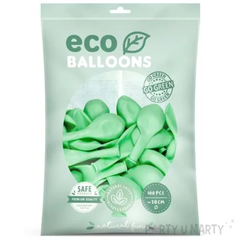 balony ekologiczne mietowy partydeco 12 100 szt