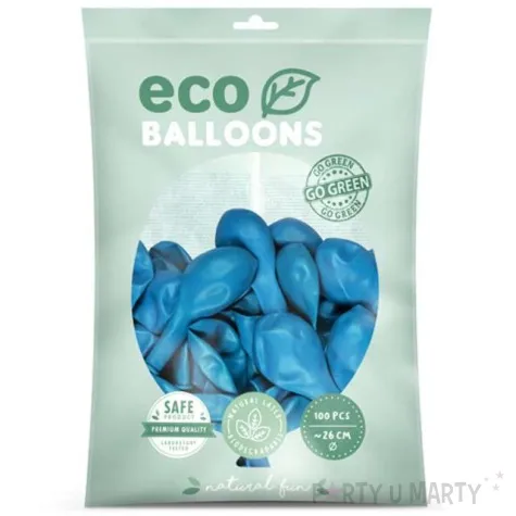 balony ekologiczne niebieski jasny partydeco 10 100 szt