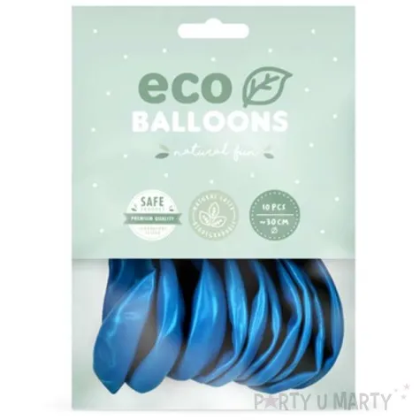 balony ekologiczne niebieski metalik partydeco 10 10 szt
