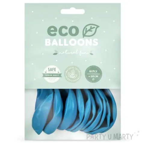 balony ekologiczne niebieskie jasne partydeco 12 10 szt