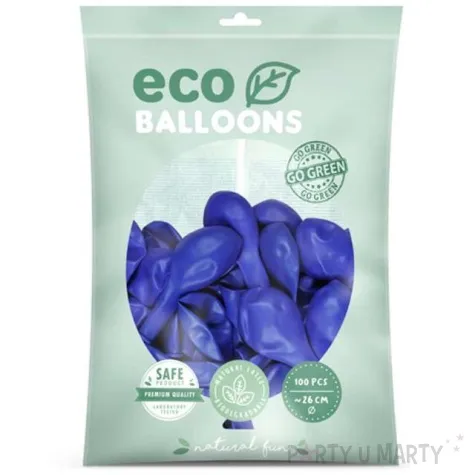 balony ekologiczne niebieskie partydeco 10 100 szt