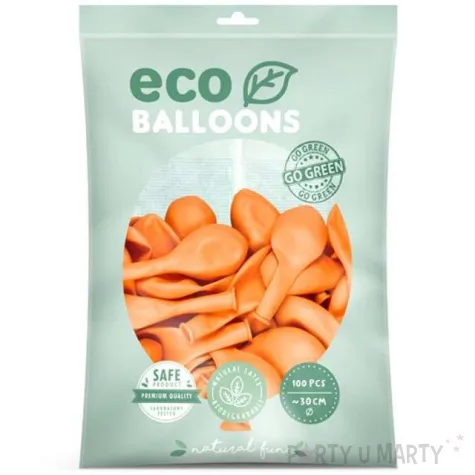 balony ekologiczne pomaranczowe jasne partydeco 12 100 szt