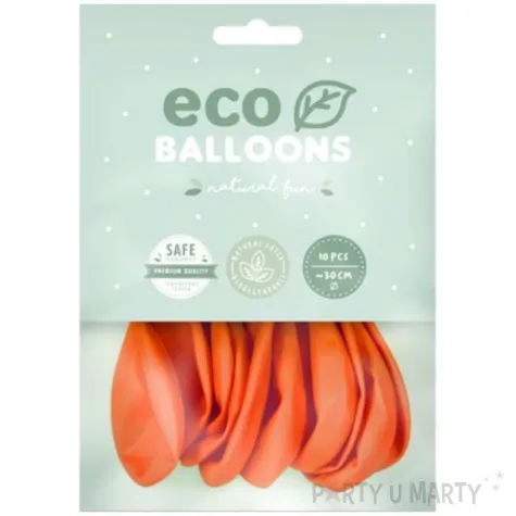 balony ekologiczne pomaranczowe partydeco 10 10 szt