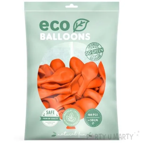 balony ekologiczne pomaranczowe partydeco 12 100 szt