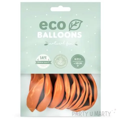 balony ekologiczne pomaranczowy metalik partydeco 10 10 szt