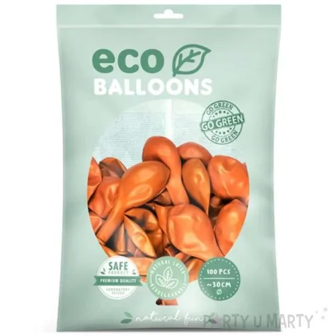 balony ekologiczne pomaranczowy metalik partydeco 12 100 szt